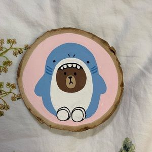 Line Friends Wooden Painting